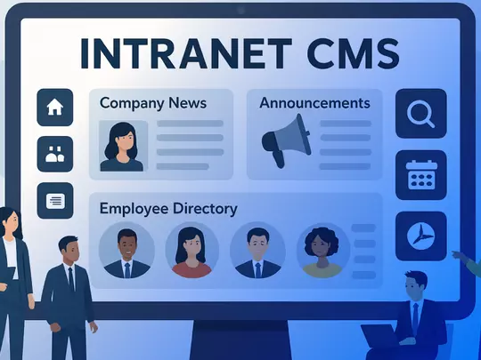 intranet cms infografika