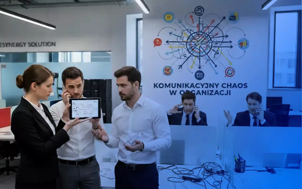 Kłócący się ludzie w organizacji