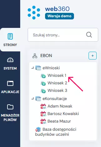 dostęp do modułu ewniosek